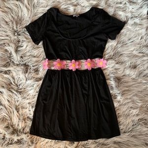 Black floral dress NWOT